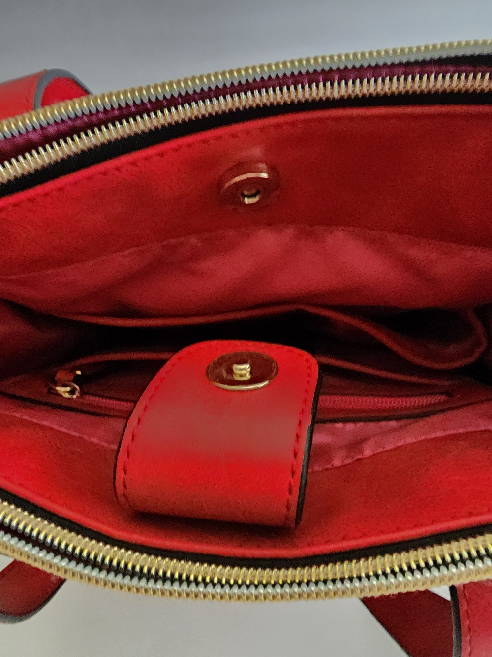 NWOT Sharif Tote Bag Red | Large Tote | Minor Wear - Picture 10 of 15